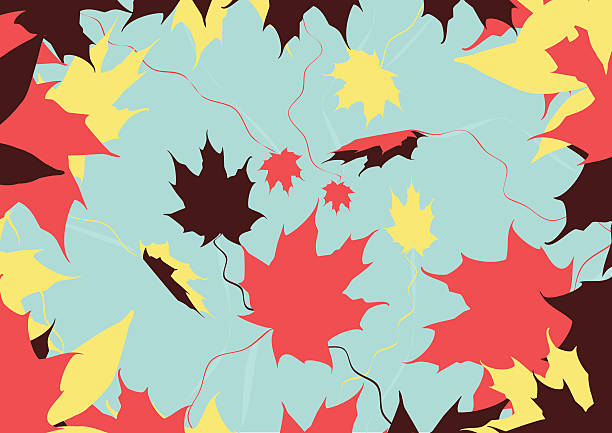 autumn leaves vector art illustration