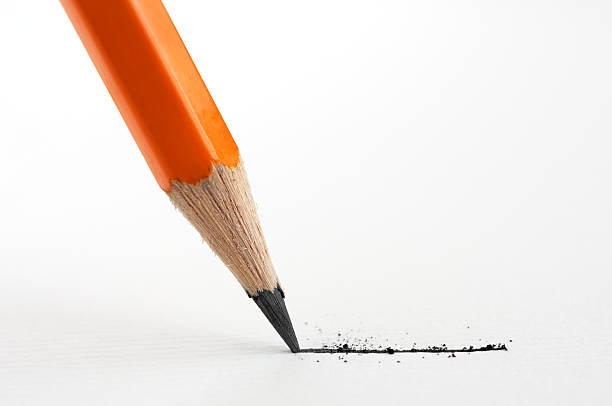 close-up of желтый карандаш line drawing rough - карандаш стоковые фото и изображения
