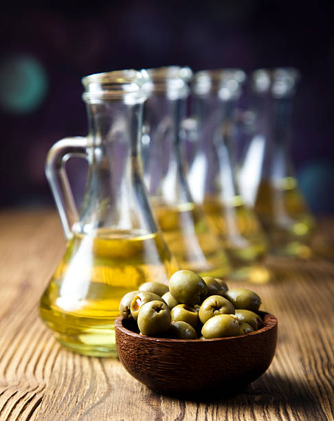 istock Fresh olives, olive oil 466633789