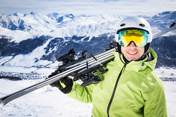 istock Young successful men ski mountain winter resort 466634278