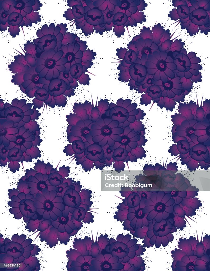 Violet Color Pattern Drawing Pattern With Drawing Violet Flowers Stock Illustration - Download Image ...