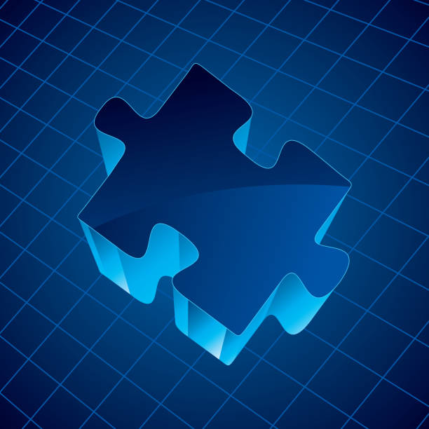 fragment układanki — ilustracja - jigsaw piece three dimensional three dimensional shape jigsaw puzzle stock illustrations