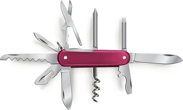 Vector illustration of Multi-purpose vector illustration of knife