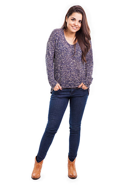 istock Cute girl with hands on pockets 466637684