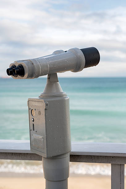 istock sea binoculars by the Black Sea shore. vertical shot. 466643446
