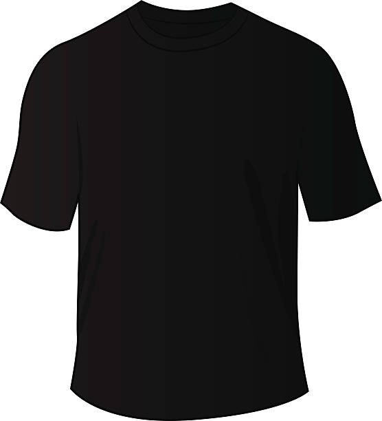 Black Front Tee Shirt Stock Illustration - Download Image Now - 2015, Black  Color, Casual Clothing - iStock