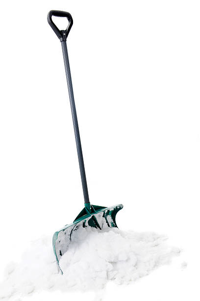 Shovel in Snow stock photo