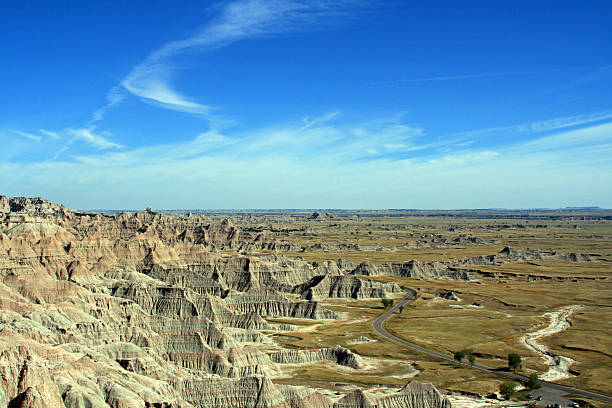 Badlands National Park in South Dakota USA stock photo