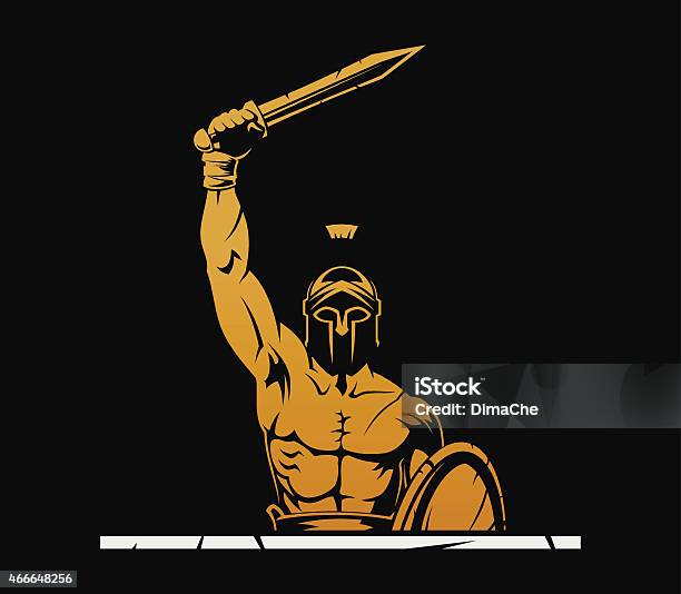 Warrior With Sword Stock Illustration - Download Image Now - Warrior - Person, Roman, Sword