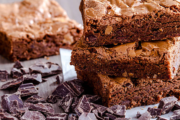 istock Homemade Double Chocolate Chunk Brownies 466648908
