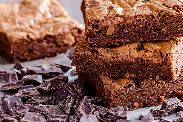 istock Homemade Double Chocolate Chunk Brownies 466648910