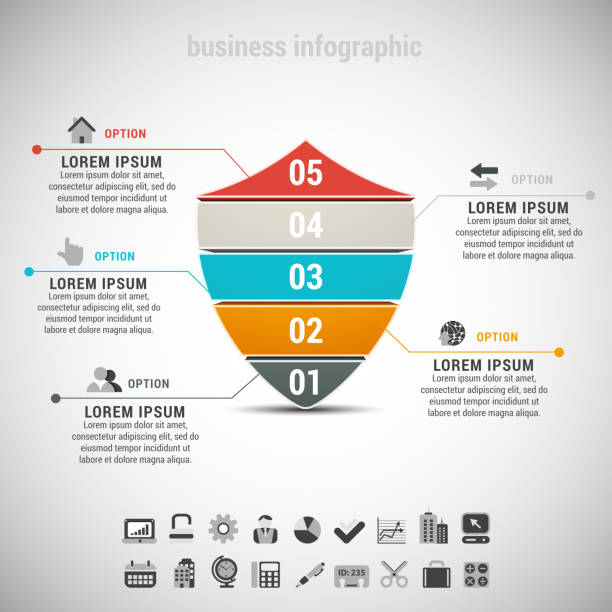 Business Infographic vector art illustration