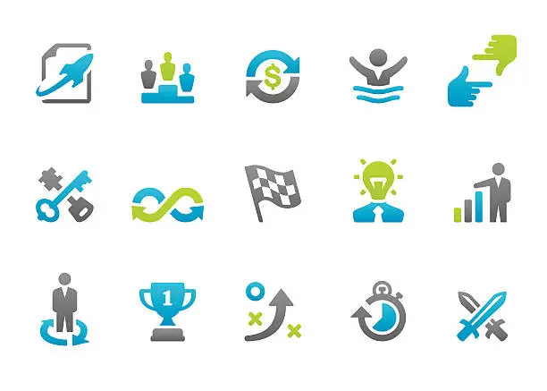 Vector illustration of Stampico icons - Corporate Business