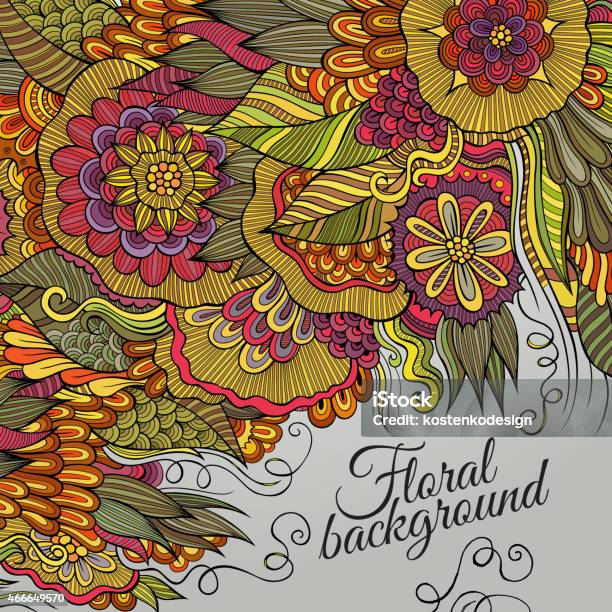 Abstract Vector Decorative Nature Background Stock Illustration - Download Image Now - 2015, Abstract, Art