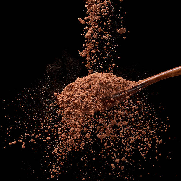 Cocoa powder stock photo