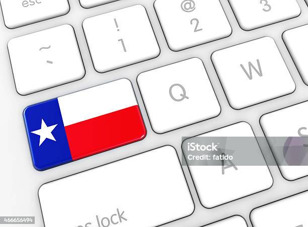Texas Flag On Computer Keyboard Stock Photo - Download Image Now - 2015, Computer Keyboard, Digitally Generated Image