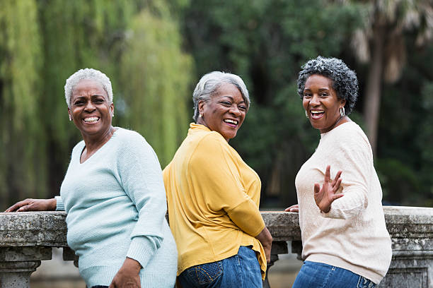 istock Senior black women waving 466656944