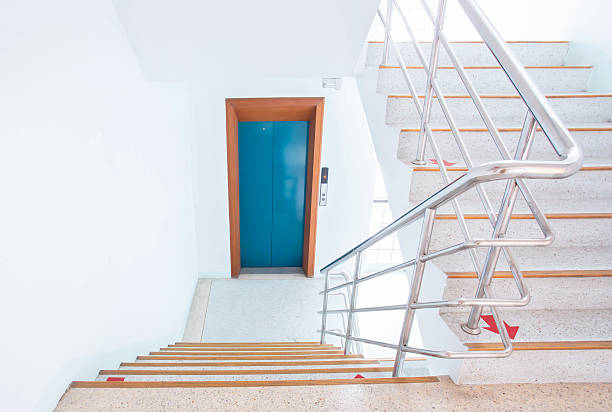 istock stairwell in a modern building 466659474