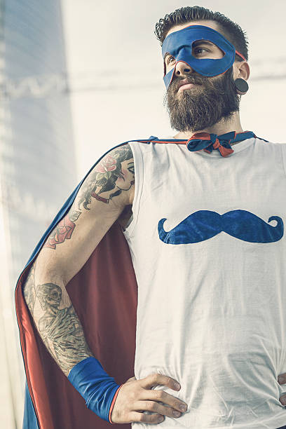 istock Hipster superhero portrait 466660174