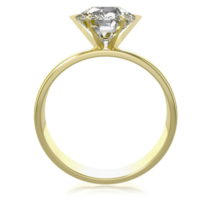 A gold dimaond ring isolated on a white background.