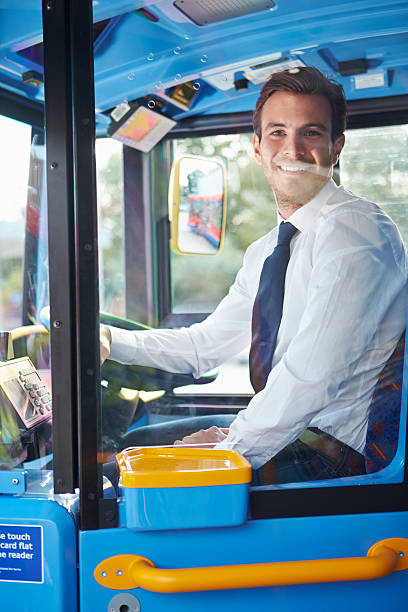 istock Portrait Of Bus Driver Behind Wheel 466661837