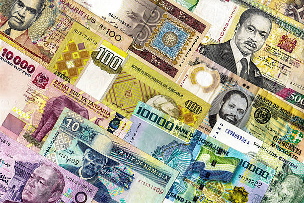 African Currency African currency, banknotes from various African countries. african currency stock pictures, royalty-free photos & images