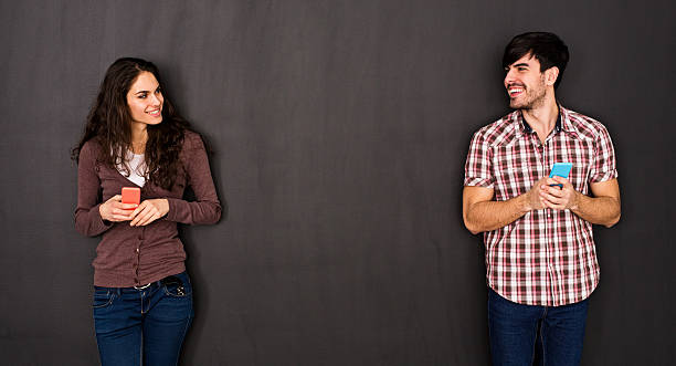istock Man and Woman in Social Network Concept 466666092