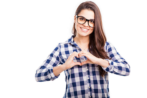 istock Cute Hispanic girl in love 466666498