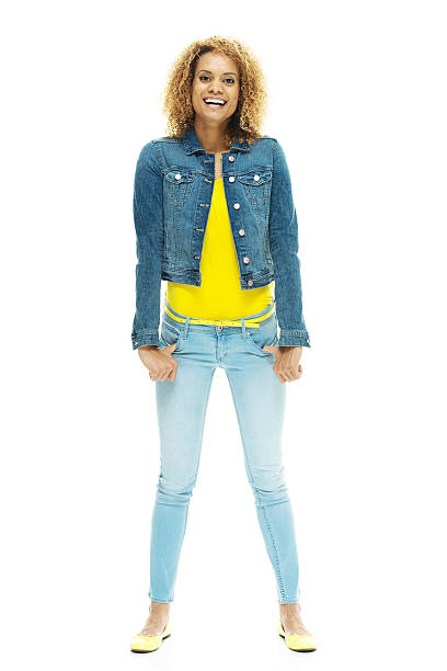 istock Cheerful woman in jacket and looking at camera 466666852