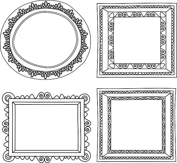 우아하다 화려한 프레임 - nostalgia frame obsolete certificate stock illustrations