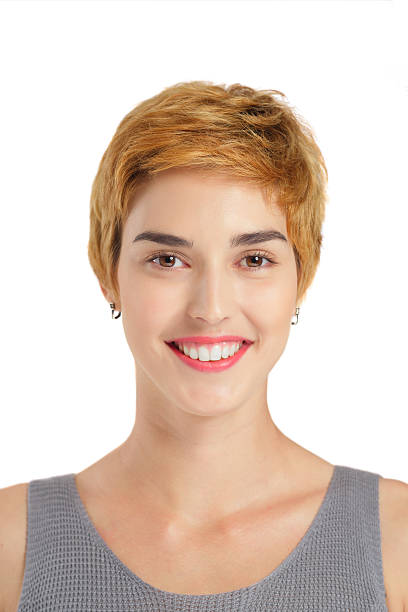istock Woman with stylish haircut 466671752