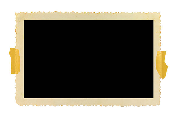 istock Vintage photo frame with figured edges 466675064
