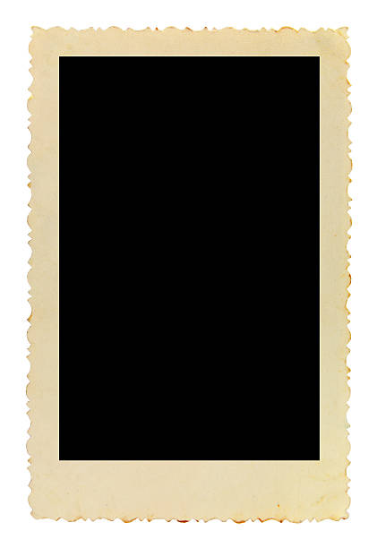 istock Vintage photo frame with figured edges 466675078