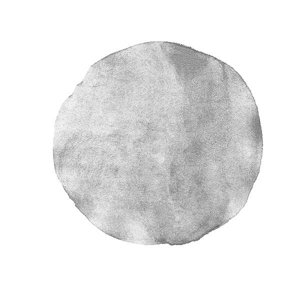 istock Monochrome grey circle watercolor isolated 466676026