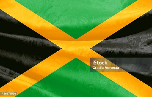 Jamaican Flag Stock Photo - Download Image Now - 2015, Backgrounds, Black Color