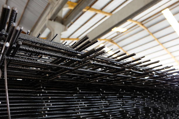 Steel Reinforcement Bars used in construction stock photo