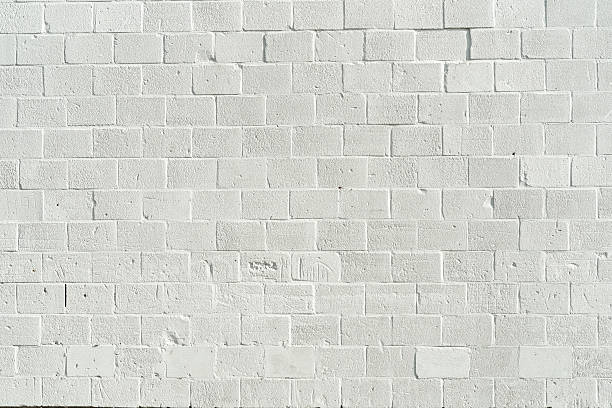 istock White grey painted wall of bricks as a background 466677536