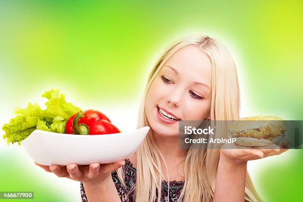 Healthy Food Vs Junk Food Stock Photo - Download Image Now - 2015, Antioxidant, Dietary Fiber