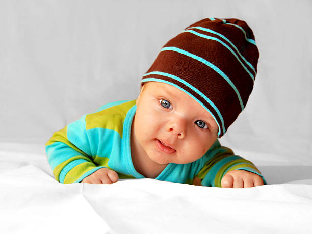 istock Baby photography studio. First photo session. 466678026