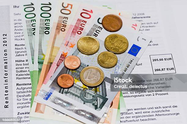 Pension Information And Money Stock Photo - Download Image Now - Number, Pension, Cent Sign