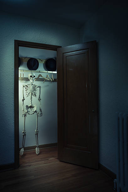 istock Skeleton in the Closet - Full Body Hanging Vt 466680279