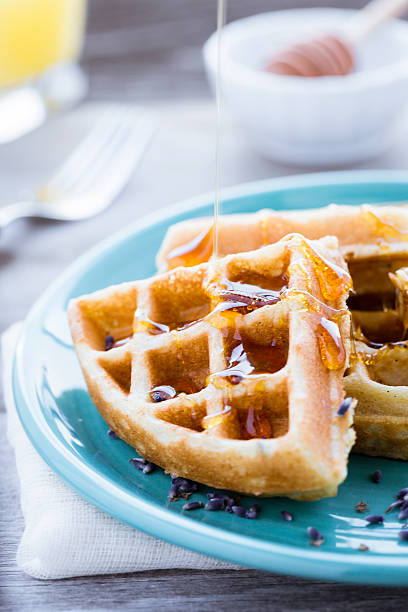 istock Waffles with Honey and Lavender 466680569