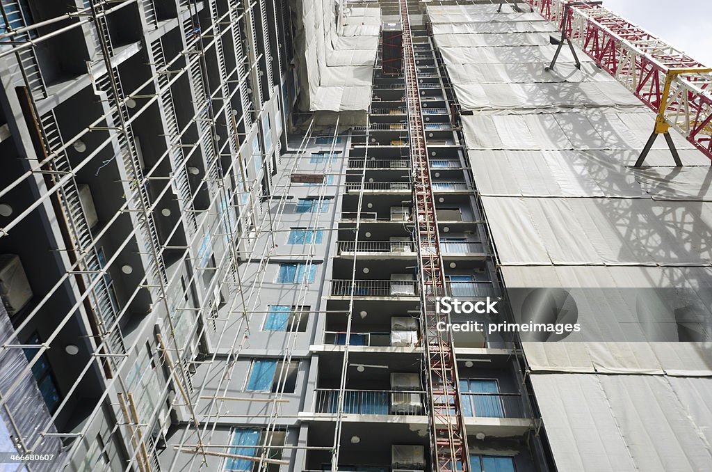 Structure of precast building in construction Building - Activity Stock Photo