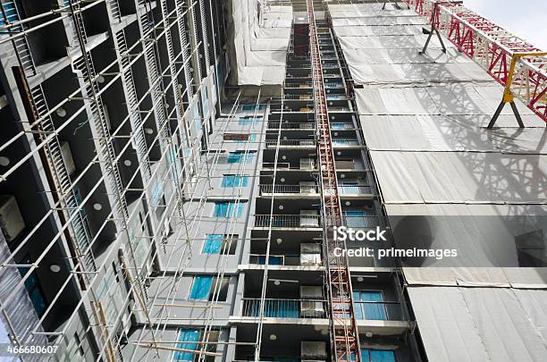 Structure Of Precast Building In Construction Stock Photo - Download Image Now - Building - Activity, Building Exterior, Construction Industry