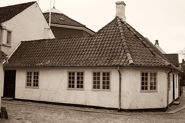 hans христианский андерсон дом оденсе - odense hans christian andersen town denmark стоковые фото и изображения