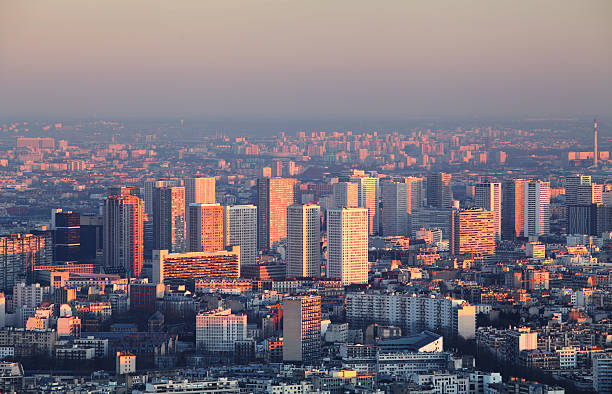 istock Paris city panorama - aerial view at sunset 466681202