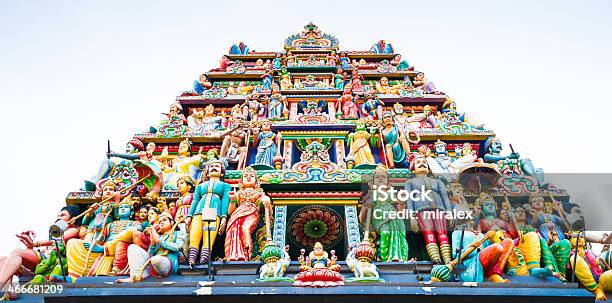 Hindu Sri Mariamman Temple In Singapore City Stock Photo - Download Image Now - Architectural Feature, Asia, Carving - Craft Product
