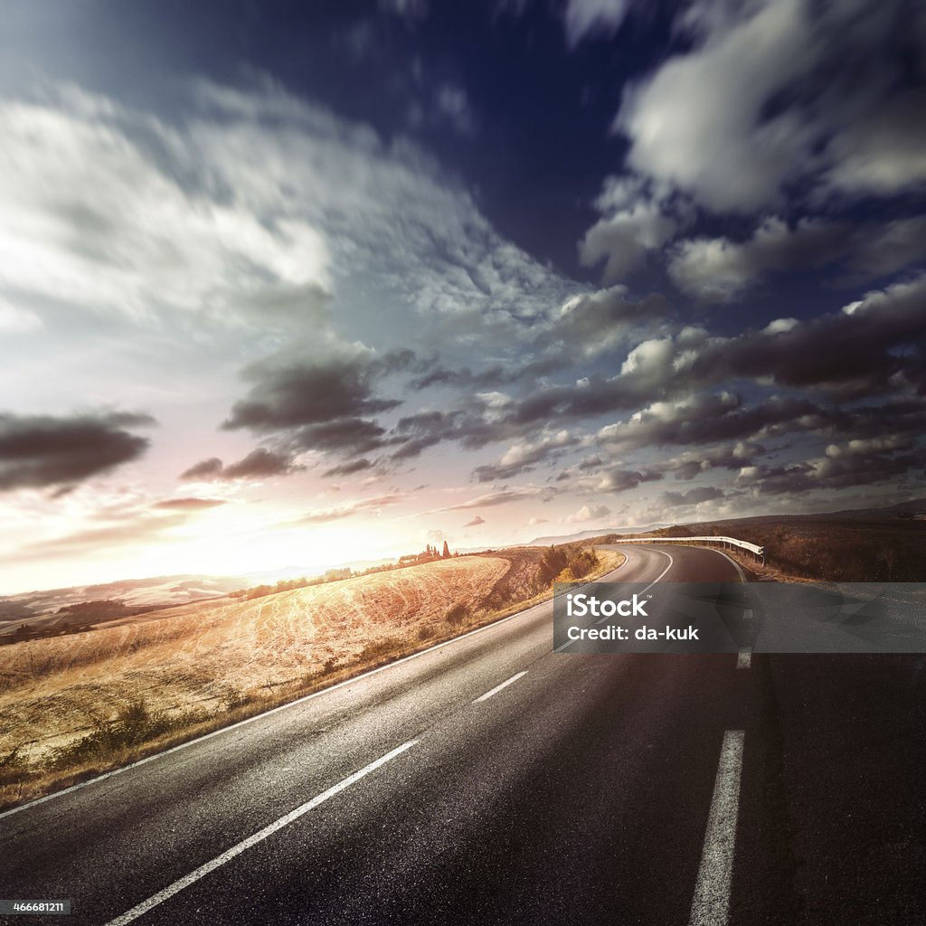 Way forward Asphalt road in motion. Forward direction. Abstract Stock Photo