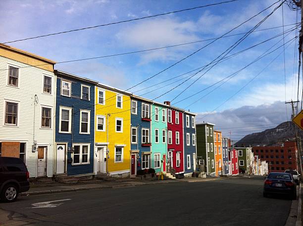 istock colorful houses in downtown, St. John's, NL, Canada 466682092