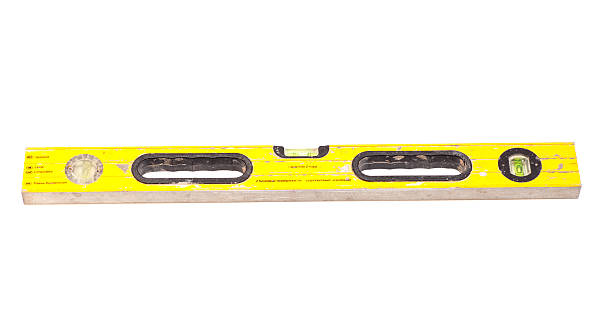 istock Yellow building level, isolated on white background 466683294